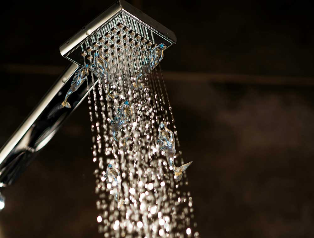 Ducha portátil que recicla agua